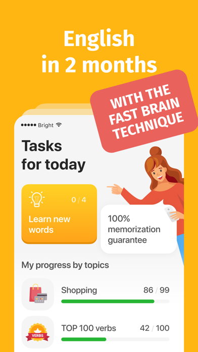 Bright - English for beginners Ekran Görüntüleri