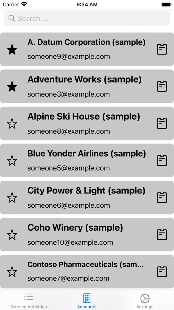 Field Services Dynamics CRM スクリーンショット