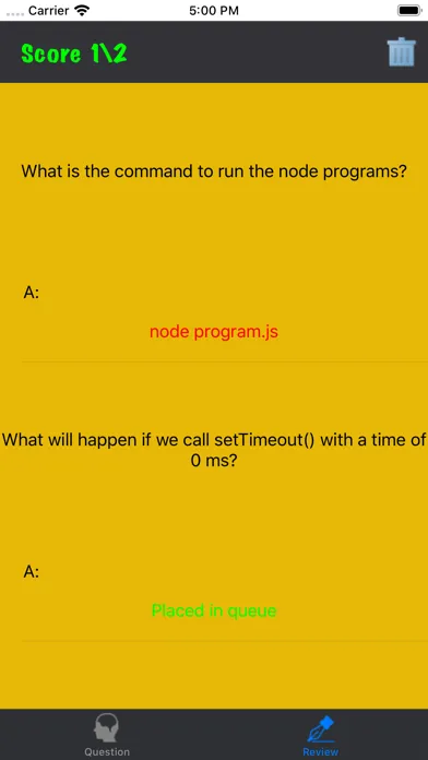 Screenshot di Javascript Q&A