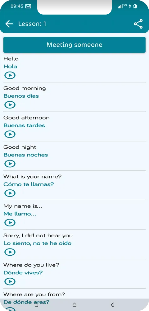 Скриншоты Spanish Lessons: Learn & speak