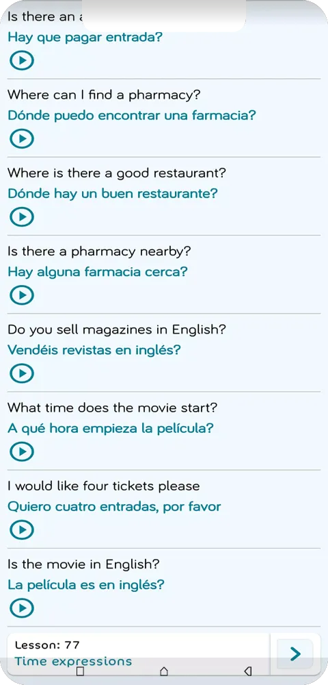Скриншоты Spanish Lessons: Learn & speak
