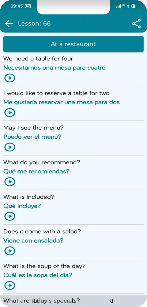 Скриншоты Spanish Lessons: Learn & speak