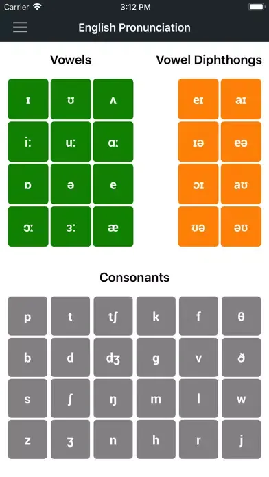 ภาพหน้าจอของ English Pronunciation IPA