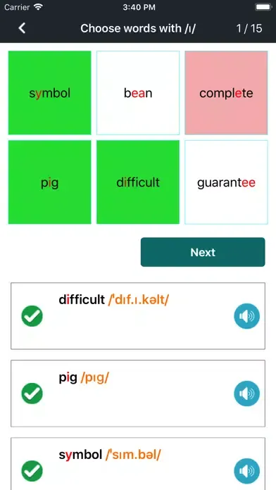 ภาพหน้าจอของ English Pronunciation IPA
