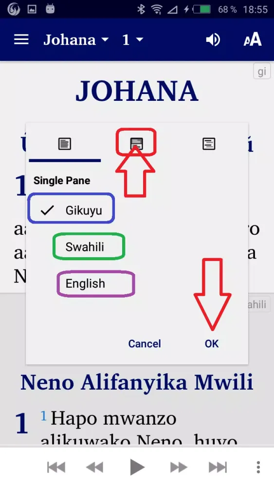 Capturas de pantalla de Kikuyu Swahili English