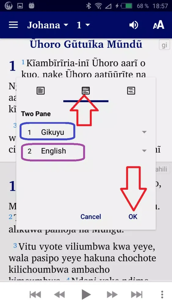 Capturas de pantalla de Kikuyu Swahili English