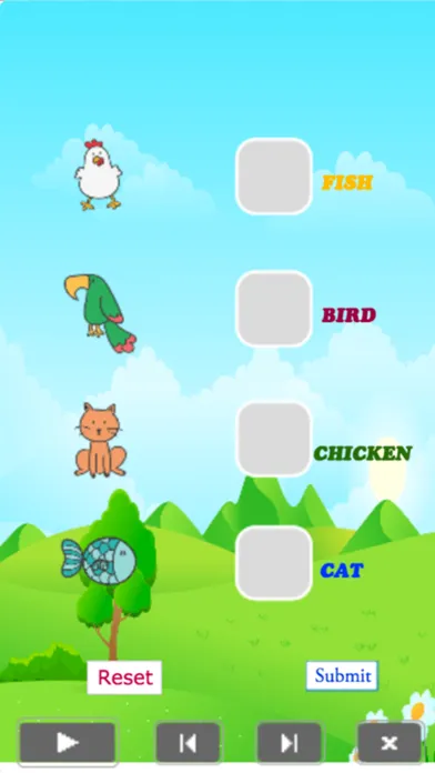 English Animals Match - A drag and drop kid game for learning english easily Screenshots