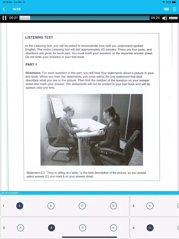Скриншоты TOEIC, IELTS Practice Test iPad 