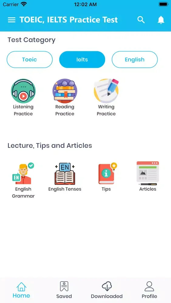 Скриншоты TOEIC, IELTS Practice Test