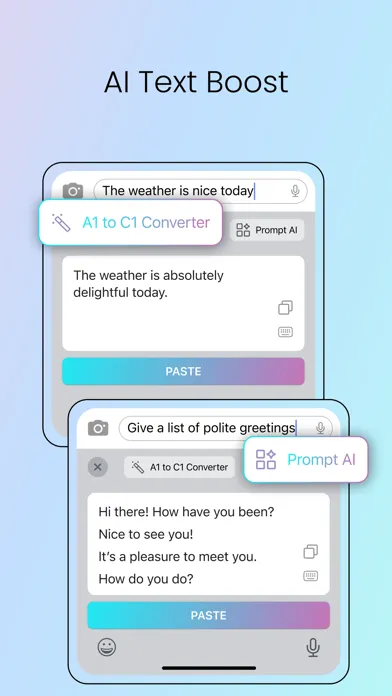 Ảnh chụp màn hình của Idiomatix: Smart AI Keyboard