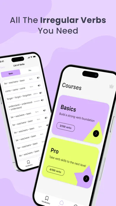 Captures d'écran de Irregular Verbs: Trainer