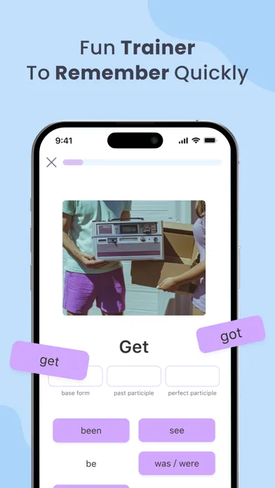 Captures d'écran de Irregular Verbs: Trainer