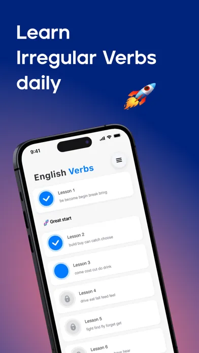 Capturas de pantalla de Irregular iVerbs of English