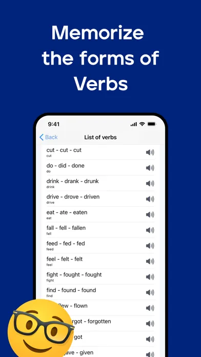 Capturas de pantalla de Irregular iVerbs of English