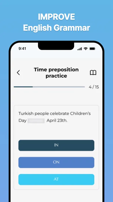 Capturas de pantalla de Prepositions in English Game