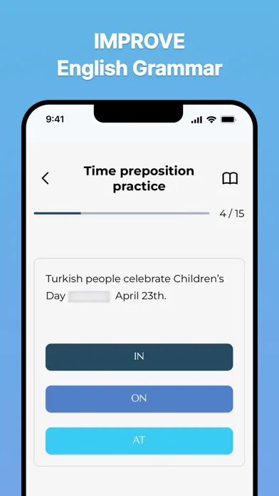 Capturas de pantalla de Prepositions in English Pro