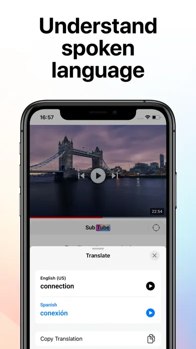 SubTune: Language Learning Screenshots