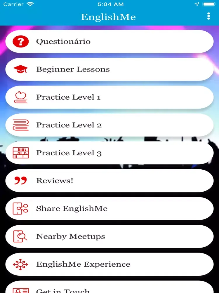 Tangkapan layar EnglishMe iPad 