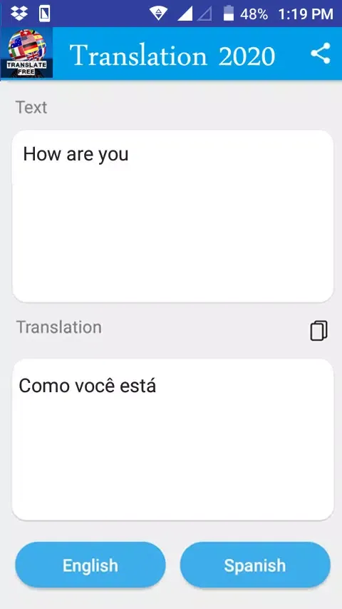 Portuguese English Translator Screenshots