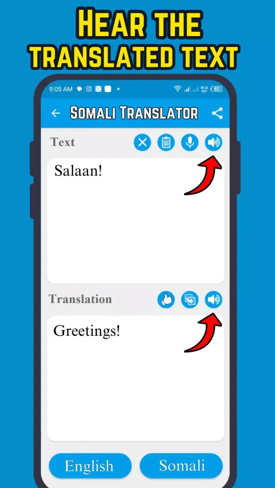 Capturas de pantalla de Somali - English