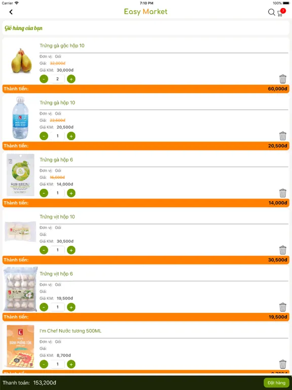 Easy Market - Đi chợ tại nhà iPad  Screenshots