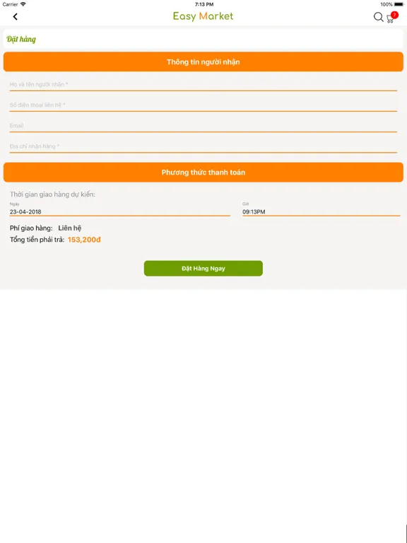Easy Market - Đi chợ tại nhà iPad  Screenshots