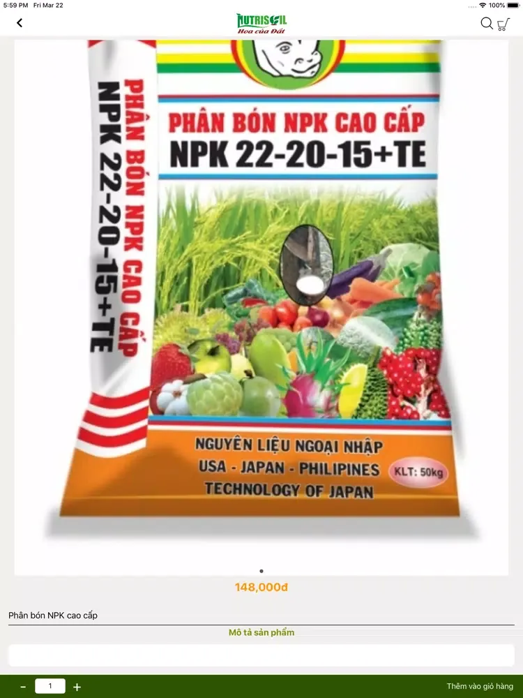 Siêu Thị Nông Nghiệp iPad  Screenshots