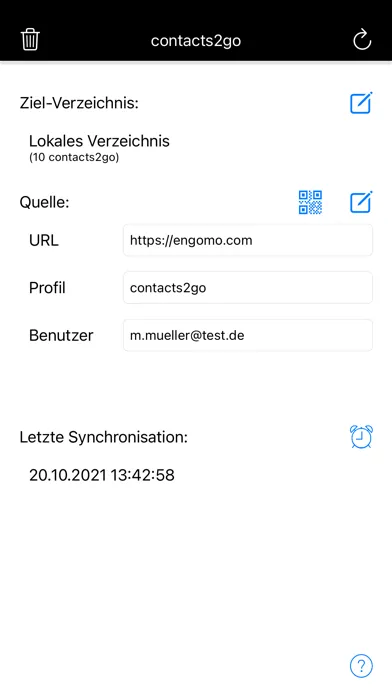 contacts2go - Kontakt-Sync Ekran Görüntüleri