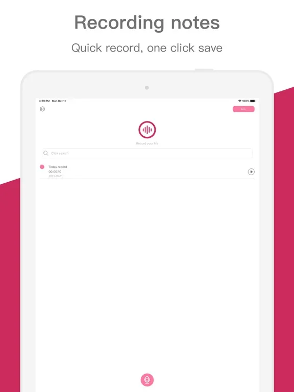 Capturas de tela do Voice Recorder-Audio Edit iPad 
