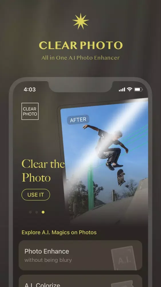 Ảnh chụp màn hình của Clear Photo - Enhance Photos