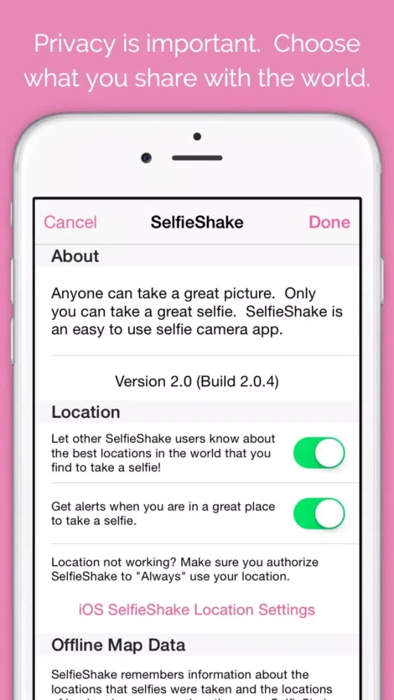 SelfieShake - Ultimate Selfie & Travel Camera. Shake to Take Selfie. Selfie Stick Optional. Screenshots