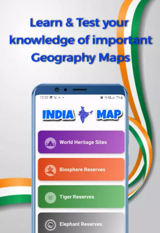 Learn India Map (Offline) スクリーンショット