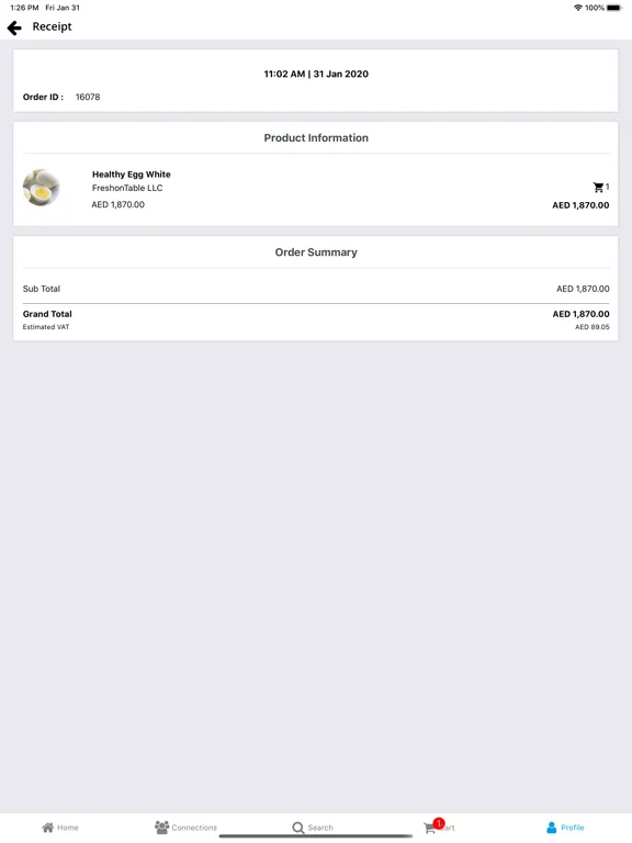 FreshOnTable Business iPad  سکرین شاٹس