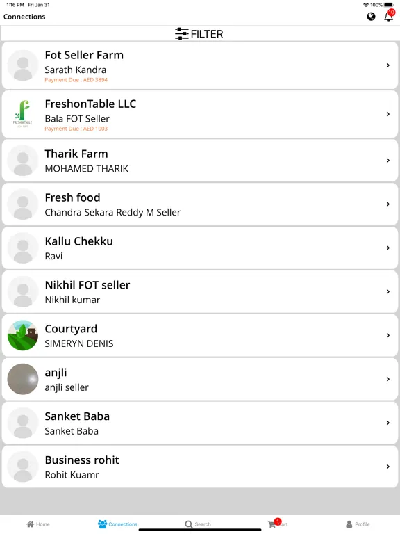 FreshOnTable Business iPad  سکرین شاٹس