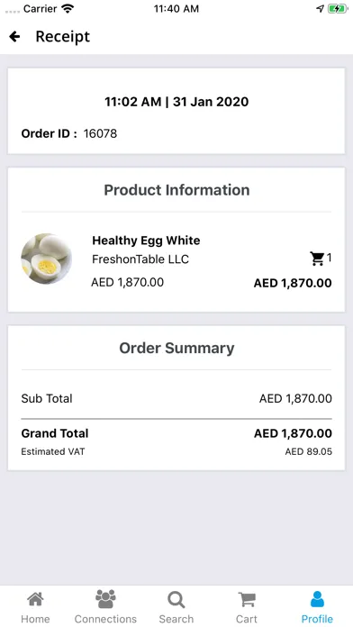 FreshOnTable Business سکرین شاٹس