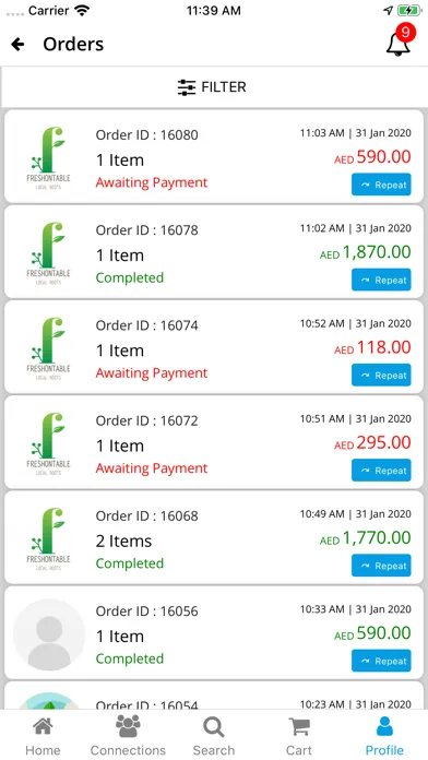 FreshOnTable Business سکرین شاٹس