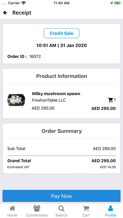 FreshOnTable Business سکرین شاٹس