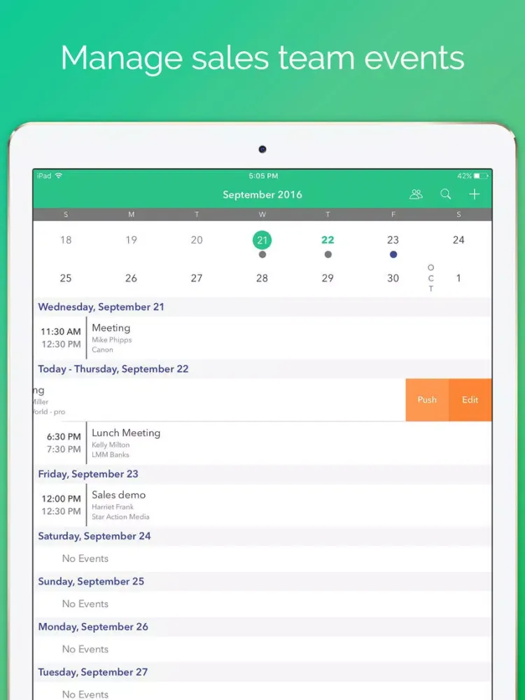 Enhatch for Sales Managers iPad  Screenshots