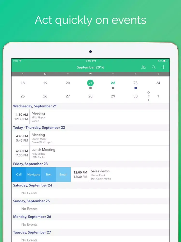 Enhatch for Sales Managers iPad  Screenshots