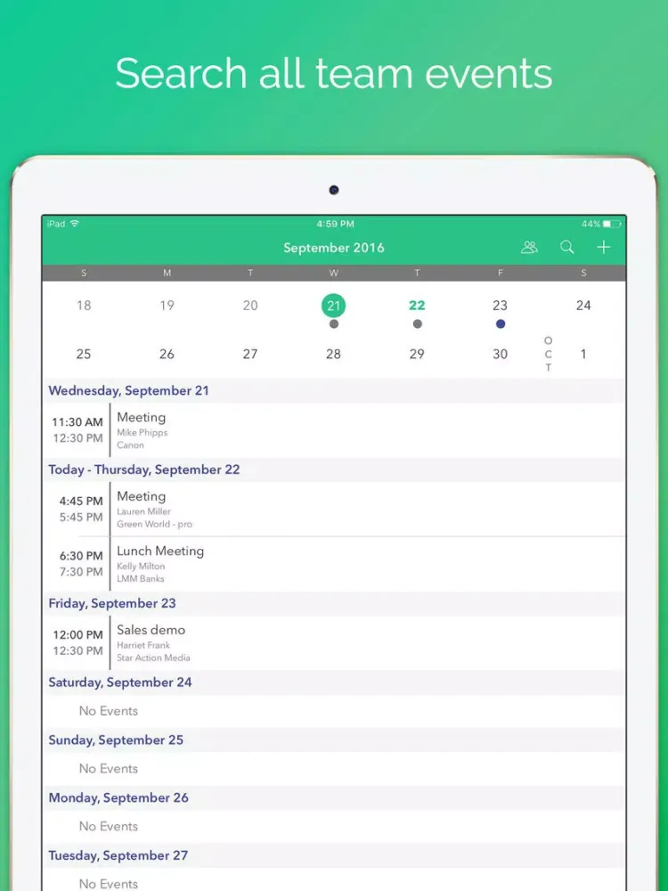 Enhatch for Sales Managers iPad  Screenshots