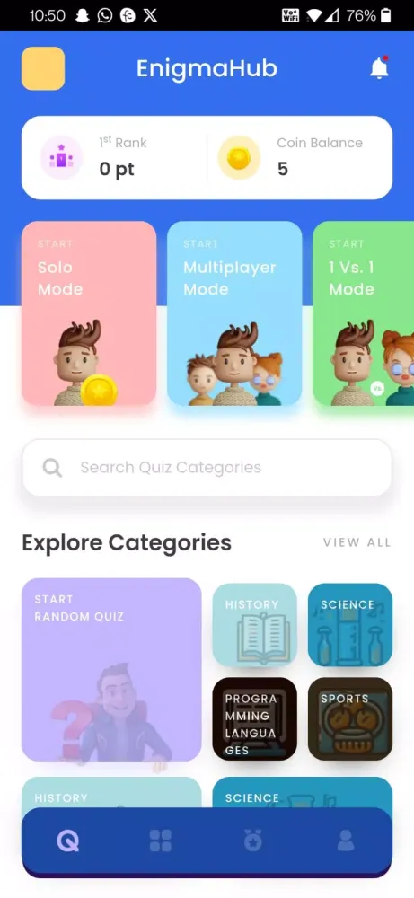 EnigmaHub Ultimate Quiz App Screenshots