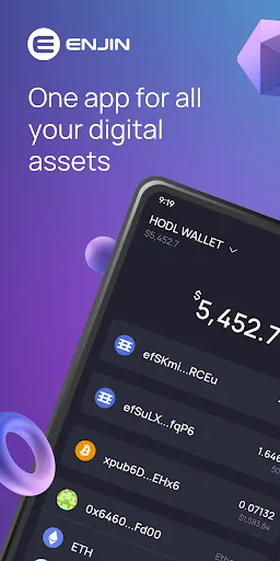 Capturas de pantalla de Enjin: Crypto & NFT Wallet
