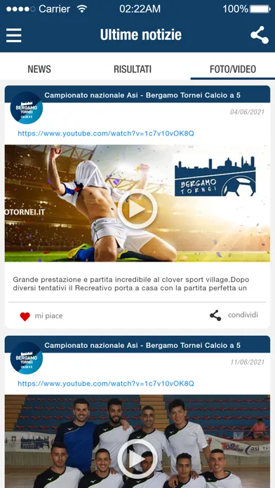 Zrzuty ekranu Bergamo Tornei