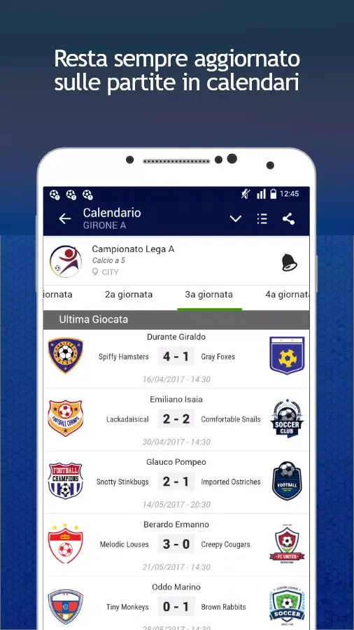 Capturas de pantalla de AT League