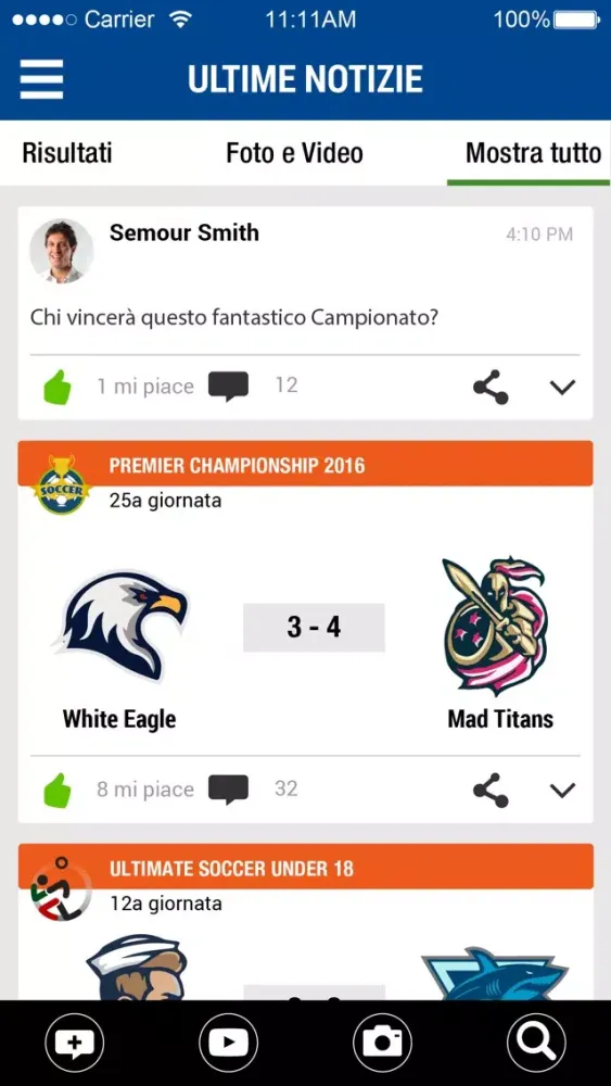Screenshot di Club Italia