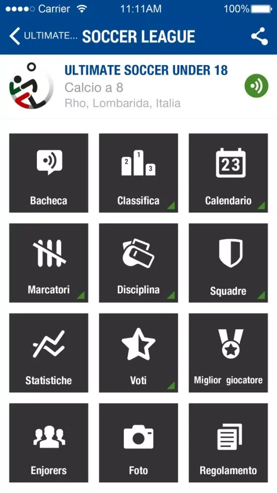 Screenshot di Club Italia