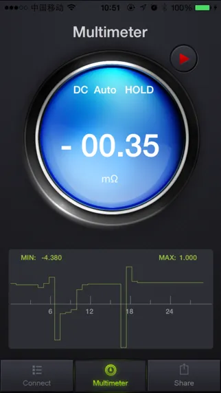 Tangkapan layar Digital Multimeter