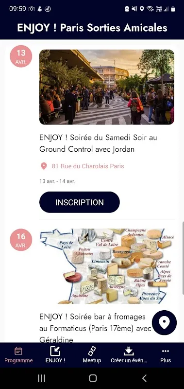ENJOY ! Paris Sorties Amicales應用截圖