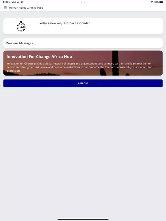 Скриншоты I4C-Africa Rapid Response App iPad 
