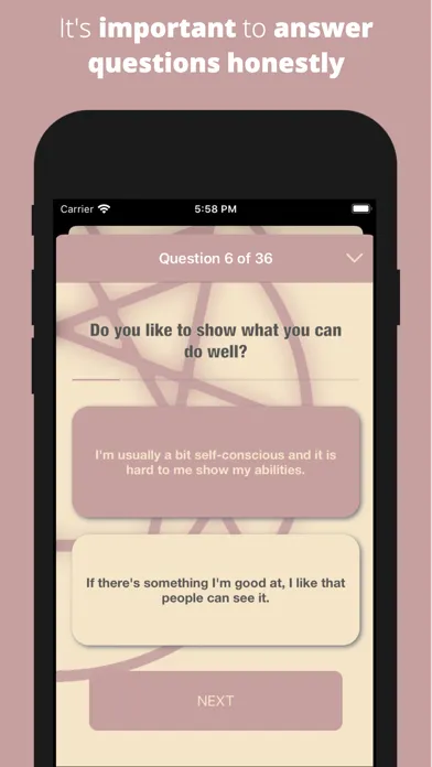 Enneagram Test: Self-Analysis Screenshots